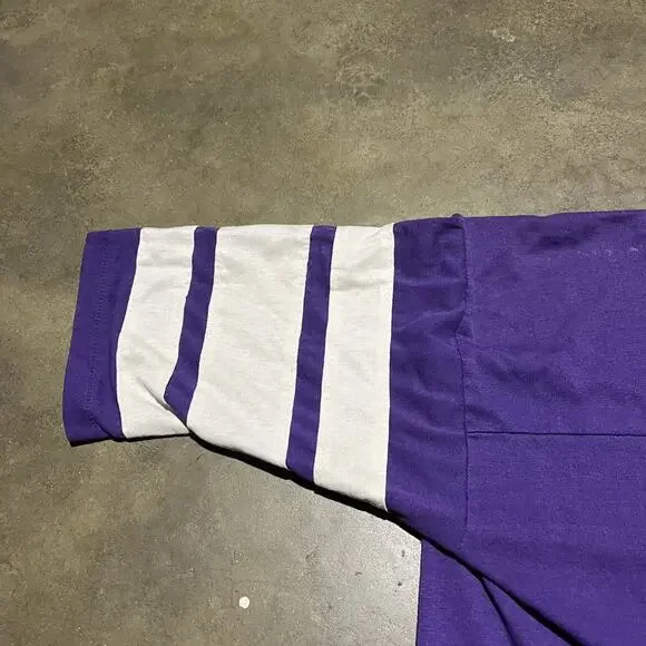 Vintage 90s Colorado Rockies Purple MLB V-Neck T-Shirt - Picture 3 of 4